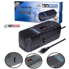LANCOM - Estabilizador de Voltaje AVR PRO 1008i 8 Tomas 1200VA 500w