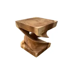 MOBILIARI - MP Mesita Auxiliar de Madera Decorativo Iria - Natural