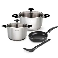 RECORD - Juego de Ollas Gia Plus + Sartén Estrella 22cm con Espátula