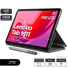 LENOVO - Tablet Tab M11 WIFI 128GB 4GB IPS OCTA - CORE Lapiz + Funda