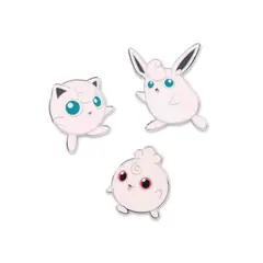 POKEMON - Center Igglybuff Jigglypuff Wigglytuff Set Pin