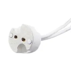 GENERICO - SOCKET CERAMICO ROSCA GU 5.6 250V - 100W CON CABLES