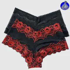 GENERICO - Bóxer cachetero de encaje colombiano PACK 2 unidades