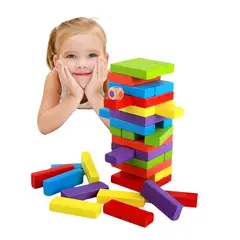 INSPIRA - Juego de Mesa Apilable Jenga de Colores 54 piezas