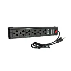CDP - Supresor De Picos 06 Tomas Black 220v R-Ps6