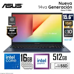 ASUS - Laptop X1504VA-NJ945 Intel Core7-150U 14va Gen. 16GB RAM 512GB SSD 15 FHD
