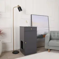 TU MESITA - Casa Mueble para Gatos Shazam color Gris oscuro