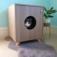 TU MESITA - Casita para Gatos Flipy color Marrón