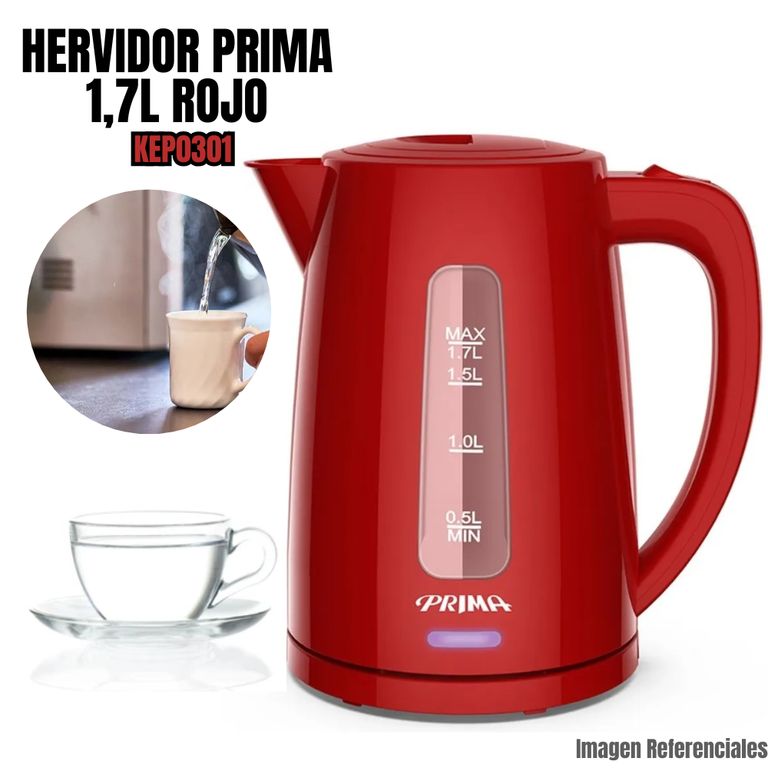Hervidor Eléctrico Rojo KEP0301 PR
