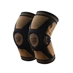 GENERICO - Rodillera con Fibra Cobre y Silicona Unisex Talla M - par