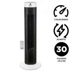 MIRAY - Ventilador Torre Vmtt-934R 30 pulgadas 45w Control remoto