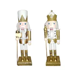 GENERICO - SET DE 2 CASCANUECES SOLDADO DECORATIVO NAVIDEÑO 25 CM