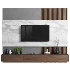 GENERICO - Centro de Entretenimiento Palermo con 3 Repisas - Moderno