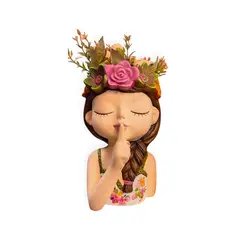 GENERICO - Macetero Maceta Suculentas Soñadora Pintada a Mano