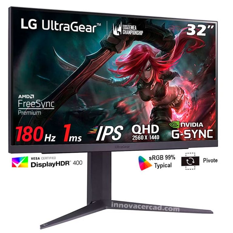 Monitor 32GS75Q-B 32 UltraGear IPS QHD 180Hz 1ms G-Sync