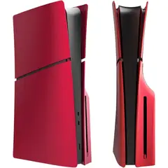 GENERICO - Carcasa Case Tapa Faceplate Para Ps5 Slim Color Rojo