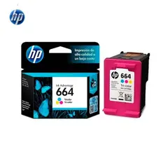 HP - Cartucho de Tinta 664 Tricolor Original