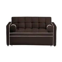 BARAKA HOME - Sofá Cama Valandovo con Almohadas 1.5 Plz - Chocolate