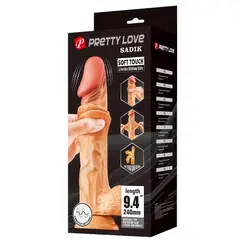 BAILE - Dildo Vibrador Realista Piel Deslizable Articulado 24cm Ø 5cm Consolad