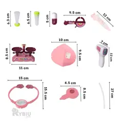 RYBIU IMPORT - Caja de Doctora 14 Piezas para Niños en Rosado Y+Envoltorio de Regalo