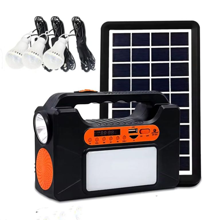 Kit Solar Parlante Radio FM Panel Solar Portatil Multifuncional