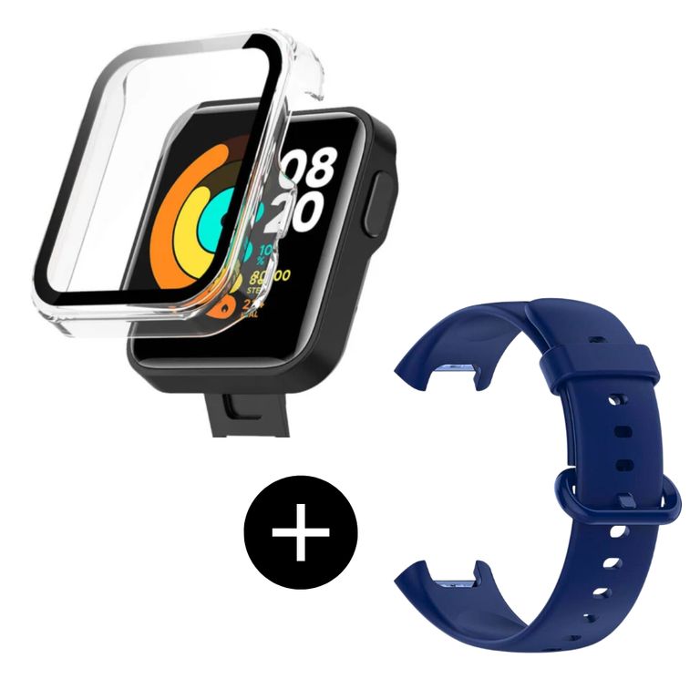 Pack case protector + correa azul para Redmi MI Watch 2 Lite