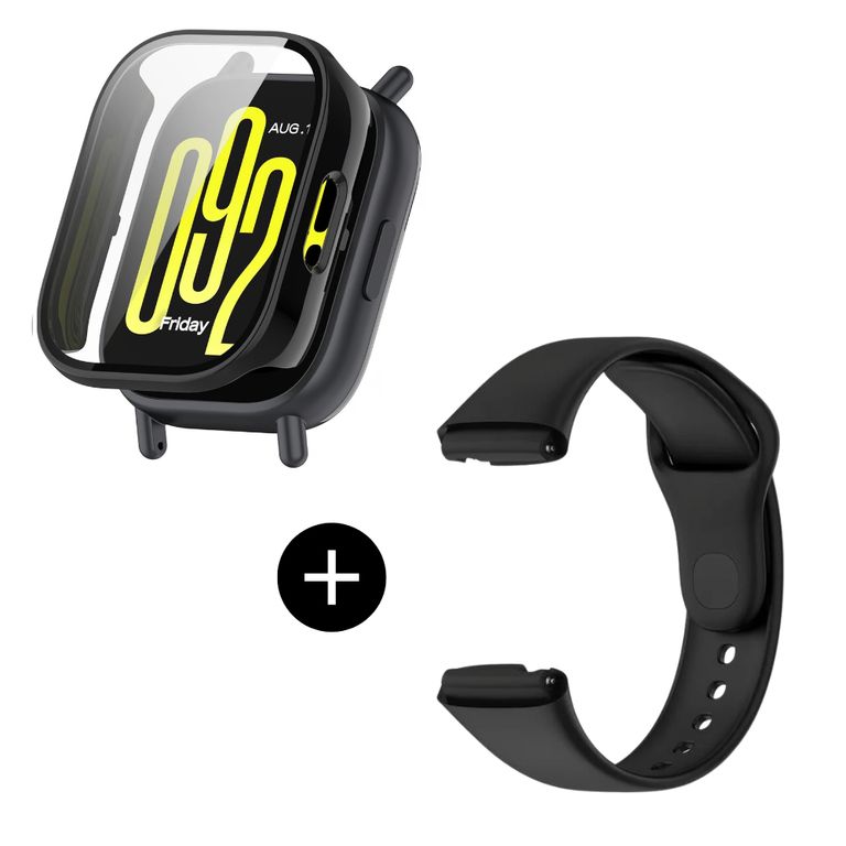 Pack case protector negro + correa negro para Redmi MI Watch 5 Lite