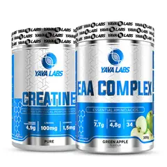 GASPARI NUTRITION - Creatina Yava Labs 300 G + EAA Complex Yava Labs 34 servicios - Green Apple