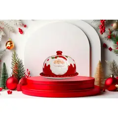 GENERICO - Mantequillera Navideña de Papa Noel.