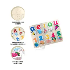 GENERICO - Rompecabeza Educativo para Kids de Madera Y+Papel de Regalo