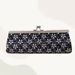 KAST PE - Bolso de Mano Escarchado Modelo Vanila - Negro Gris