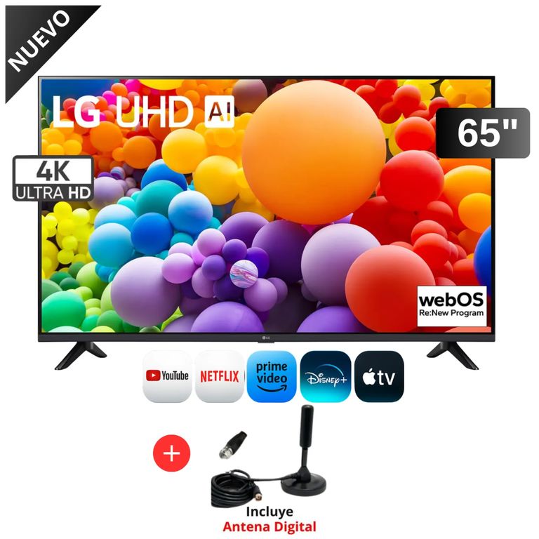 Televisor 65 Uhd 4K Webos AI 65UT7300PSA + ANTENA DIGITAL