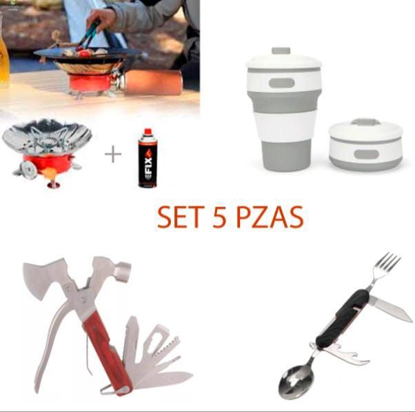 Pack campamento de 5 pzas