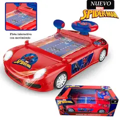 MARVEL - Juguete Coche de Carrera Consola SPIDERMAN con Sonido