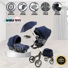 BABY - Coche Multifuncional Travel System 5 en 1 «CHASTAIN» Blue