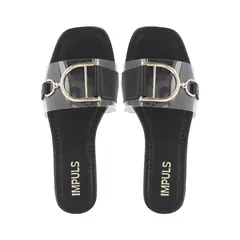 IMPULS - Sandalias Flats Mujer Aixa03 Negro