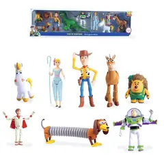 TOY STORY - Set de Muñecos de Jebe Articulados 9 Pcs