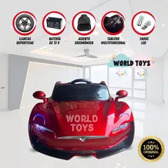 TESLA - Auto Deportivo a Batería «MARTELLE» Edición Limitada Red