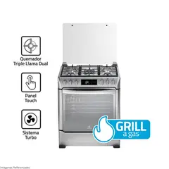 INDURAMA - Cocina a Gas 5 Quemadores Montecarlo Zafiro Croma