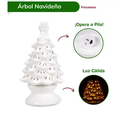 GENERICO - Adorno Navideño de Ceramica con luz Led