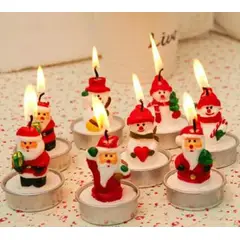 GENERICO - Set de 6 Mini Velas decorativas Navideñas