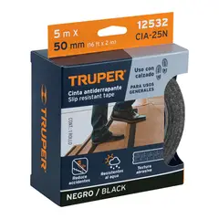 TRUPER - Cinta 2" x 5m Antideslizante con Abrasivo 12532