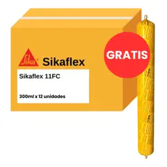 SIKA - Pack 12 sellador para fisuras Sikaflex 11FC blanco + 1 Sikaflex 11FC marrón