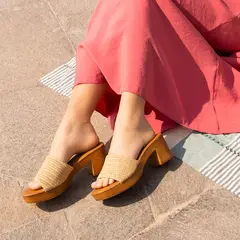 IMPULS - Sandalias con Taco Mujer Abi05 Beige