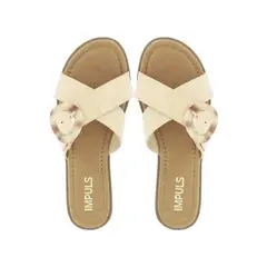 IMPULS - Sandalias Flats Mujer Aixa01 Beige
