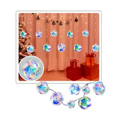 GENERICO - CASCADA Esfera Iridiscente - Luces AMARILLAS