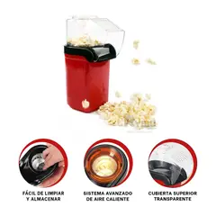 RYBIU IMPORT - Dipsositivo Idones para Popcorn Rojo Y+Banderitas Adhesivas