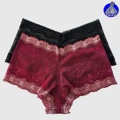 GENERICO - Bóxer cachetero de encaje colombiano PACK 2 unidades