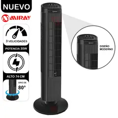 MIRAY - Ventilador Torre 30 " VMTT-933 Negro