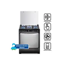 INDURAMA - Cocina a Gas 5 hornillas NIZA ZAFIRO Negro